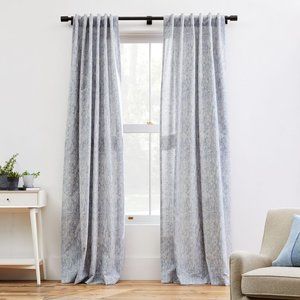 WEST ELM Woodland Shine Jacquard Curtain - SET OF 2